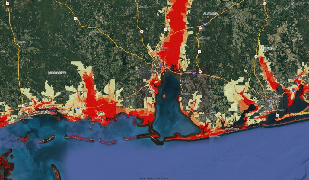 Surge Rocess Map Storm Surge Risk Index - Applied Geographic Solutions