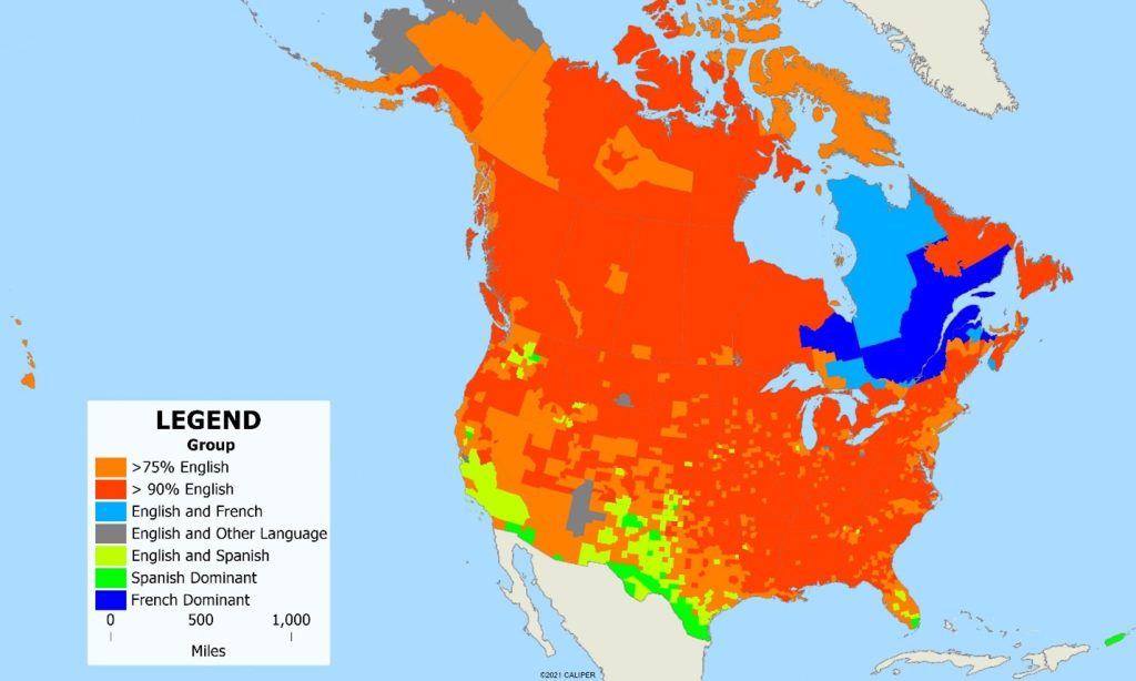 Geographical Difference Language Comparative Demographics-Language - Applied Geographic Solutions